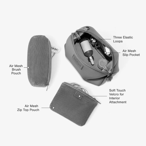 Dagne Dover Hunter Neoprene Toiletry Bag in Pine, Large - Picture 6 of 9